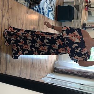 Off shoulder floral maxi